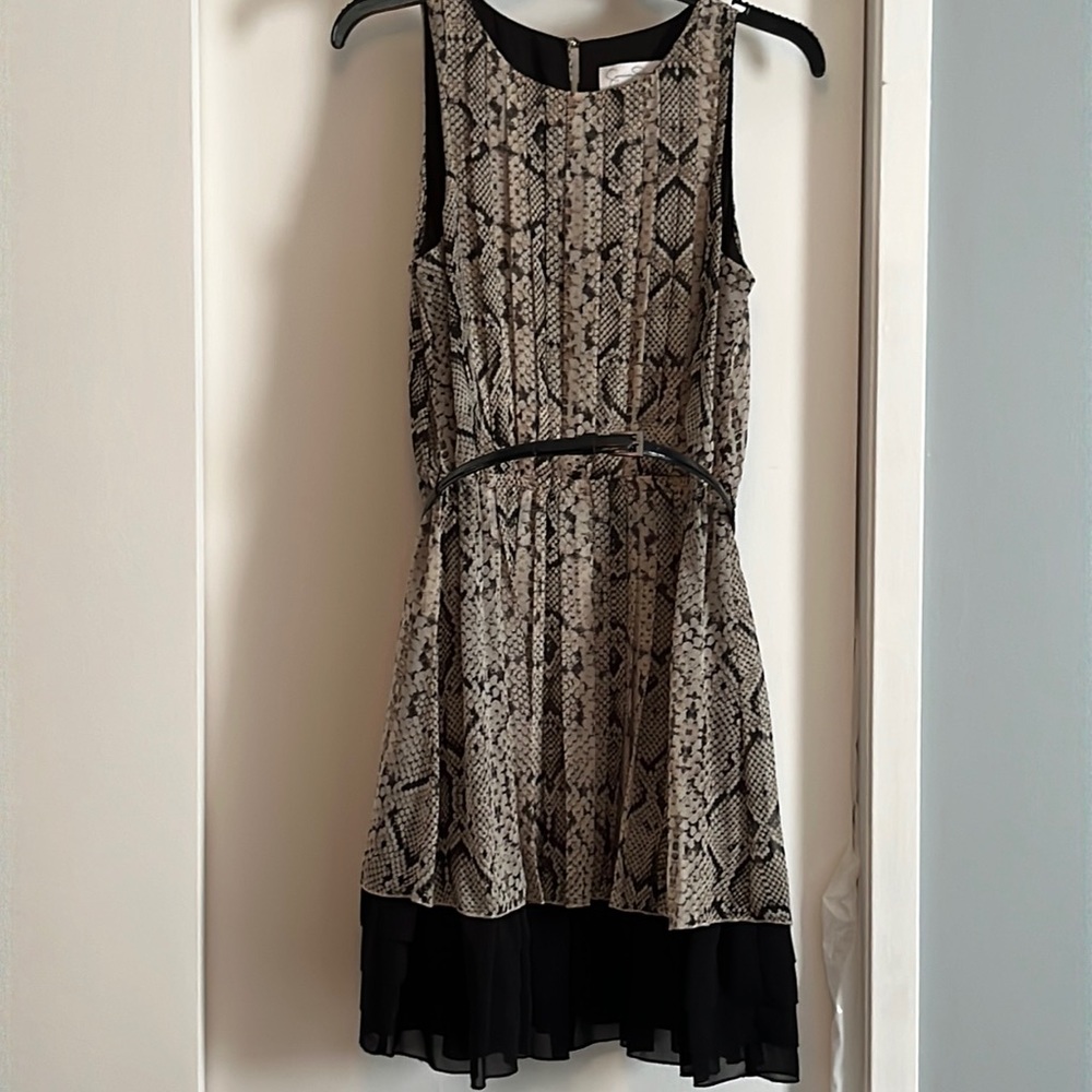 Jessica Simpson python print belted dress, Medium